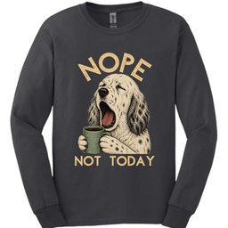 English Setter Not Today Long Sleeve Shirt Gift For Dog Lover