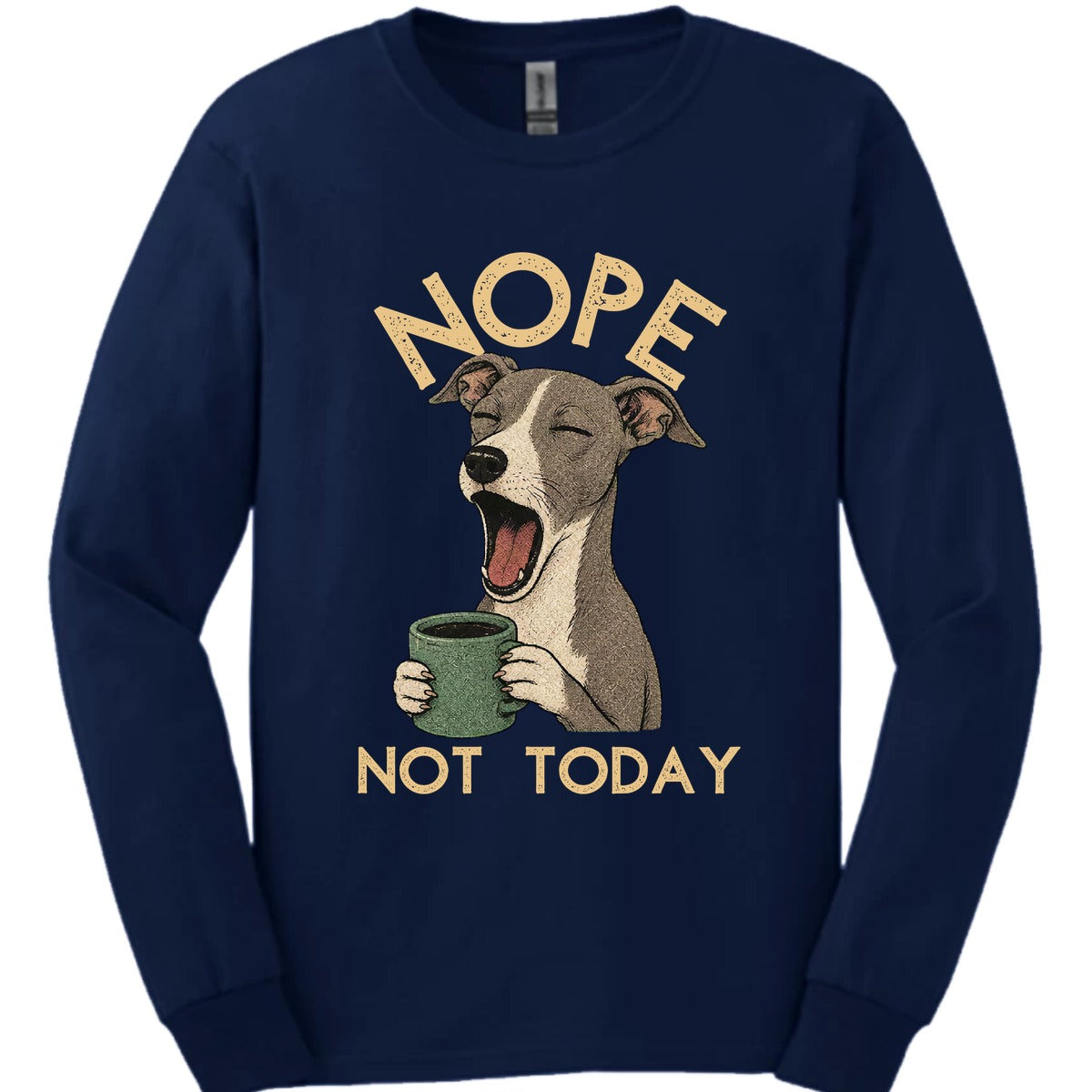 Italian Greyhound Not Today Long Sleeve Shirt Gift For Dog Lover