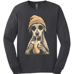Lurcher Hipster Dog Long Sleeve Shirt Gift For Dog Lover
