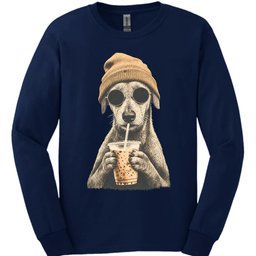 Lurcher Hipster Dog Long Sleeve Shirt Gift For Dog Lover