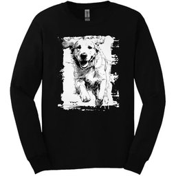 Golden Retriever Running Dog Long Sleeve Tee Gift For Dog Lover