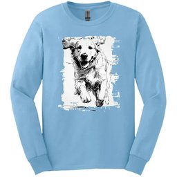 Golden Retriever Running Dog Long Sleeve Tee Gift For Dog Lover