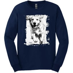 Golden Retriever Running Dog Long Sleeve Tee Gift For Dog Lover