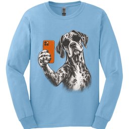 Great Dane Selfie Dog Long Sleeve Shirt Gift For Dog Lover