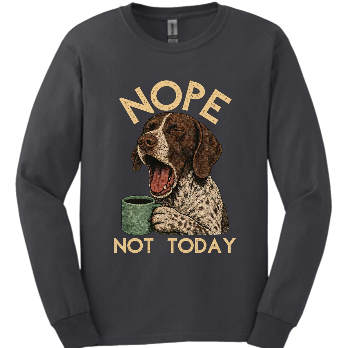 German Shorthaired Pointer Not Today Long Sleeve Shirt Gift For Dog Lover