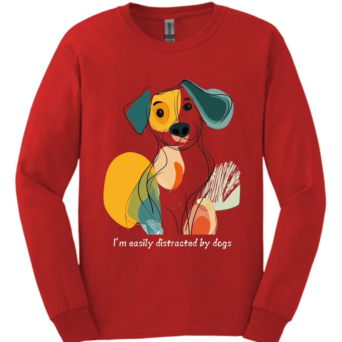 Im Easily Distracted By Dogs 2 Long Sleeve Shirt Gift For Dog Lover