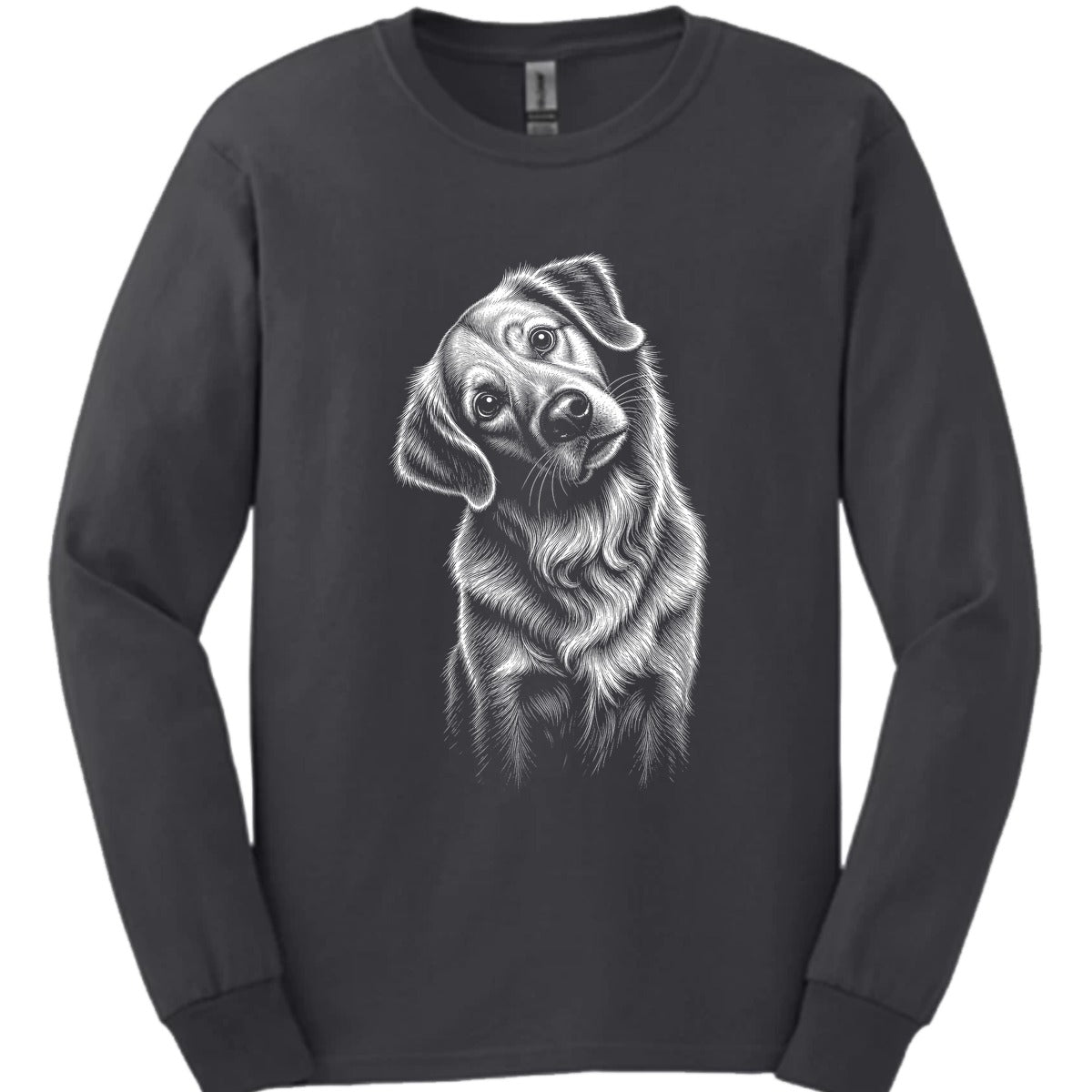 Golden Retriever Tilted Dog Long Sleeve Shirt Gift For Dog Lover