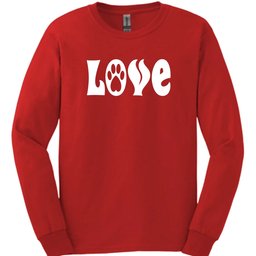 Love Paw Long Sleeve Shirt Gift For Dog Lover