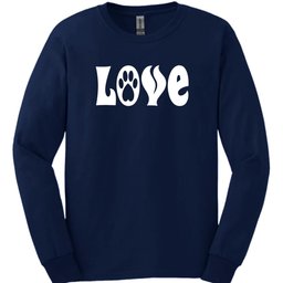 Love Paw Long Sleeve Shirt Gift For Dog Lover