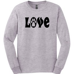 Love Paw Long Sleeve Shirt Gift For Dog Lover