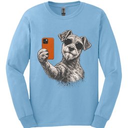 Irish Terrier Selfie Dog Long Sleeve Shirt Gift For Dog Lover