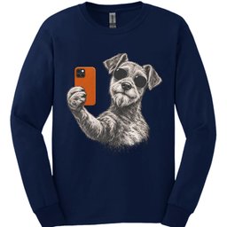 Irish Terrier Selfie Dog Long Sleeve Shirt Gift For Dog Lover