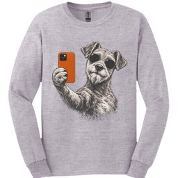 Irish Terrier Selfie Dog Long Sleeve Shirt Gift For Dog Lover
