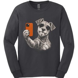 Irish Terrier Selfie Dog Long Sleeve Shirt Gift For Dog Lover