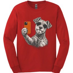 Irish Terrier Selfie Dog Long Sleeve Shirt Gift For Dog Lover