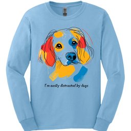 Im Easily Distracted By Dogs 4 Long Sleeve Shirt Gift For Dog Lover