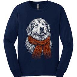 Great Pyrenees Winter Dog Long Sleeve Shirt Gift For Dog Lover