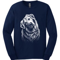 Great Pyrenees Tilted Dog Long Sleeve Shirt Gift For Dog Lover