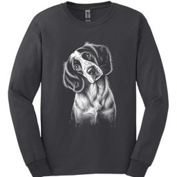 English Setter Tilted Dog Long Sleeve Shirt Gift For Dog Lover