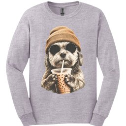 Morkie Hipster Dog Long Sleeve Shirt Gift For Dog Lover