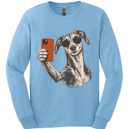 Galgo Selfie Dog Long Sleeve Shirt Gift For Dog Lover