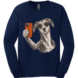 Galgo Selfie Dog Long Sleeve Shirt Gift For Dog Lover