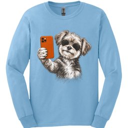 Morkie Selfie Dog Long Sleeve Shirt Gift For Dog Lover