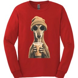 Galgo Hipster Dog Long Sleeve Shirt Gift For Dog Lover