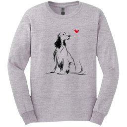 English Springer Spaniel Sketch Dog Long Sleeve Tee Gift For Dog Lover