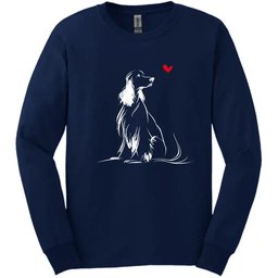 English Springer Spaniel Sketch Dog Long Sleeve Tee Gift For Dog Lover