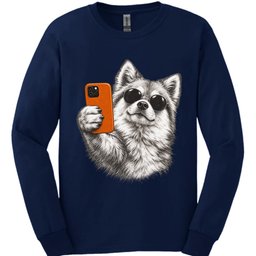 German Spitz Selfie Dog Long Sleeve Shirt Gift For Dog Lover
