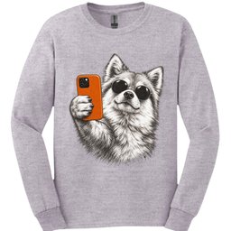 German Spitz Selfie Dog Long Sleeve Shirt Gift For Dog Lover