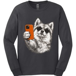 German Spitz Selfie Dog Long Sleeve Shirt Gift For Dog Lover