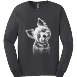 Morkie Tilted Dog Long Sleeve Shirt Gift For Dog Lover