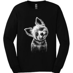 Morkie Tilted Dog Long Sleeve Shirt Gift For Dog Lover