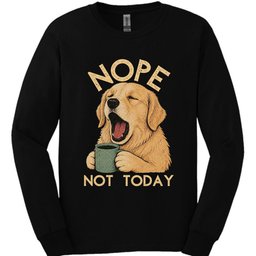 Golden Retriever Not Today Long Sleeve Shirt Gift For Dog Lover