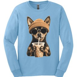 Miniature Pinscher Hipster Dog Long Sleeve Shirt Gift For Dog Lover