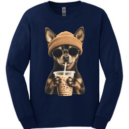 Miniature Pinscher Hipster Dog Long Sleeve Shirt Gift For Dog Lover