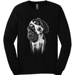 English Springer Spaniel Tilted Dog Long Sleeve Shirt Gift For Dog Lover