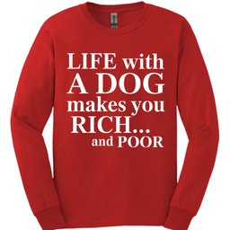 Life With A Dog Long Sleeve Shirt Gift For Dog Lover