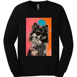 Keeshond Punk Dog Long Sleeve Shirt Gift For Dog Lover