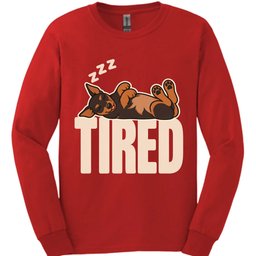 Miniature Pinscher Tired Dog Long Sleeve Shirt Gift For Dog Lover
