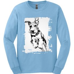 Kerry Blue Terrier Running Dog Long Sleeve Shirt Gift For Dog Lover