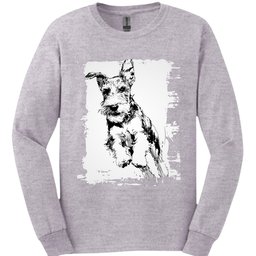 Kerry Blue Terrier Running Dog Long Sleeve Shirt Gift For Dog Lover