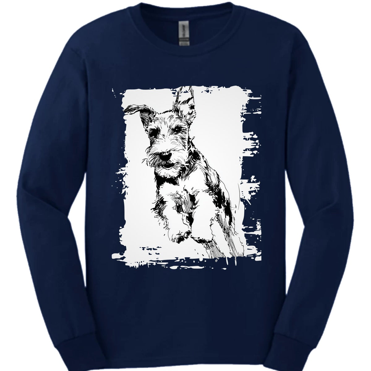 Kerry Blue Terrier Running Dog Long Sleeve Shirt Gift For Dog Lover