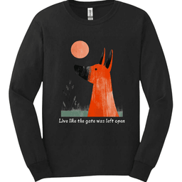 Irish Terrier Live Like The Gate Was Left Open Long Sleeve Shirt Gift For Dog Lover