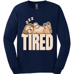 Maltipoo Tired Dog Long Sleeve Shirt Gift For Dog Lover