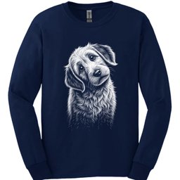 Labradoodle Tilted Dog Long Sleeve Shirt Gift For Dog Lover
