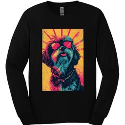 Lhasa Apso Punk Dog Long Sleeve Shirt Gift For Dog Lover