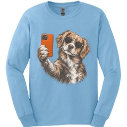 Nova Scotia Duck Tolling Retriever Selfie Dog Long Sleeve Shirt Gift For Duck Lover